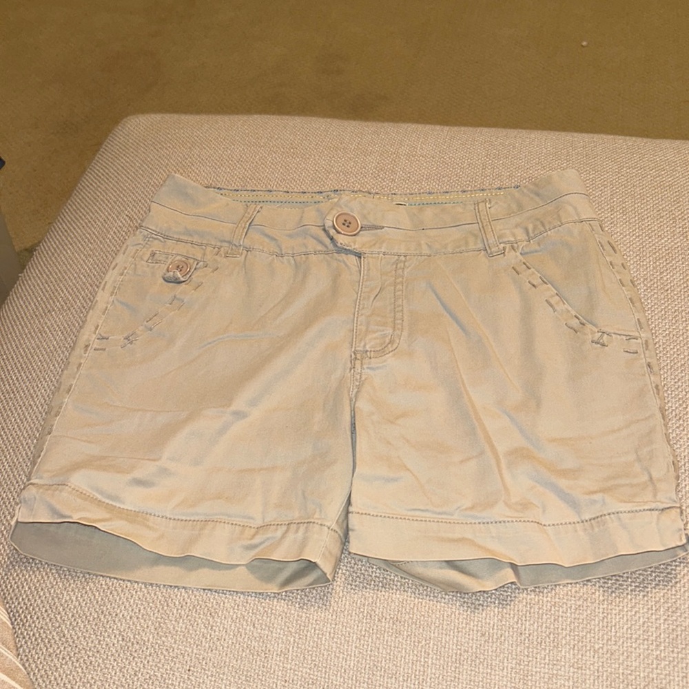 Blue Epic Khaki Stylish Shorts with Topstitch
